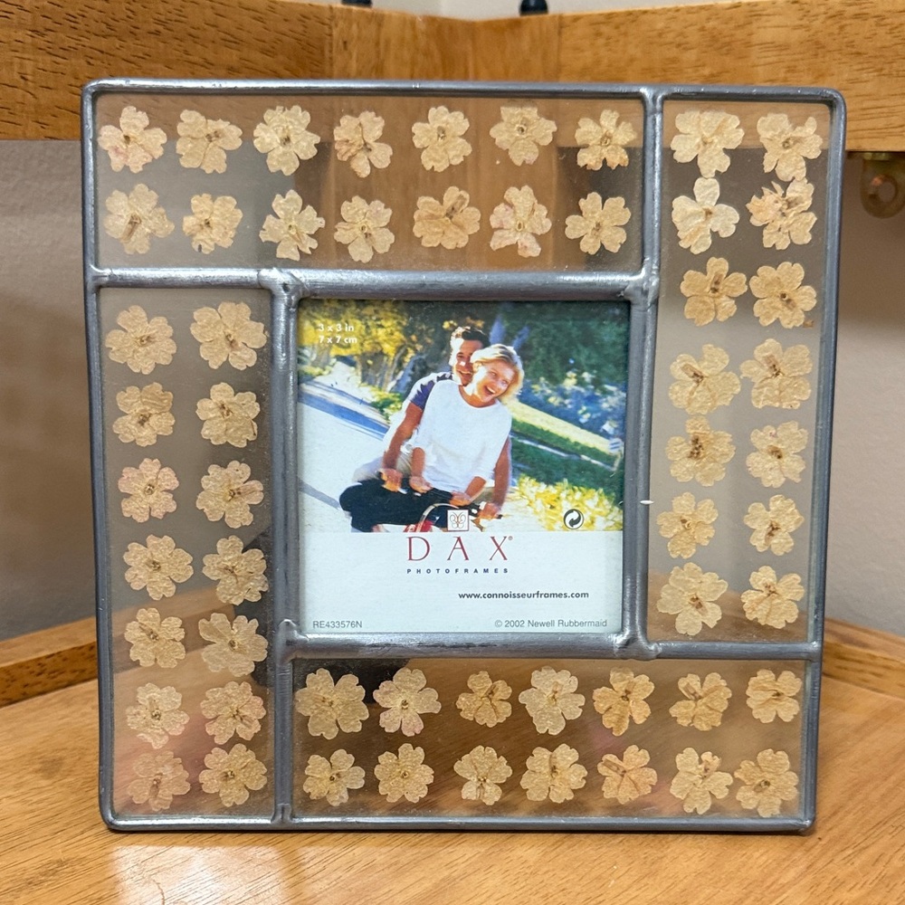 Floral Glass Photo Frame